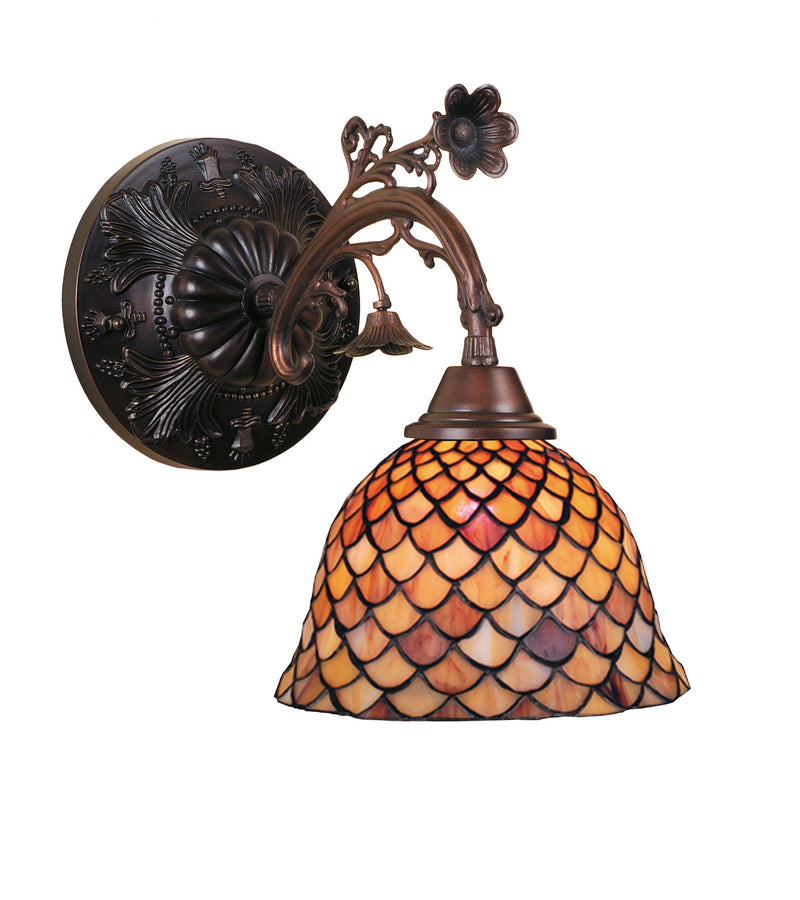 Meyda Tiffany 74044 One Light Wall Sconce, Antique