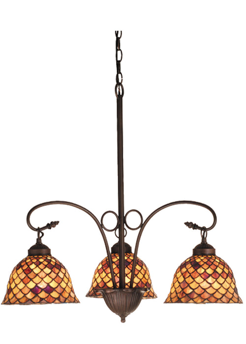 Meyda Tiffany 74045 Three Light Chandelier, Antique