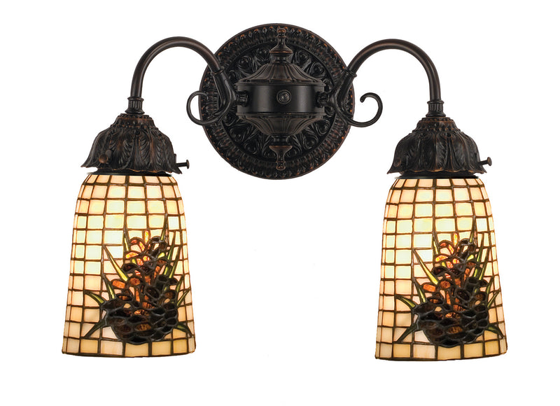 Meyda Tiffany 74048 Two Light Wall Sconce, Antique