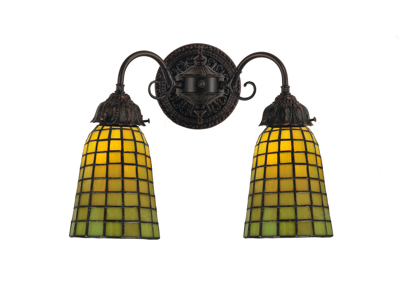 Meyda Tiffany 74056 Two Light Wall Sconce, Avocado (Lt)