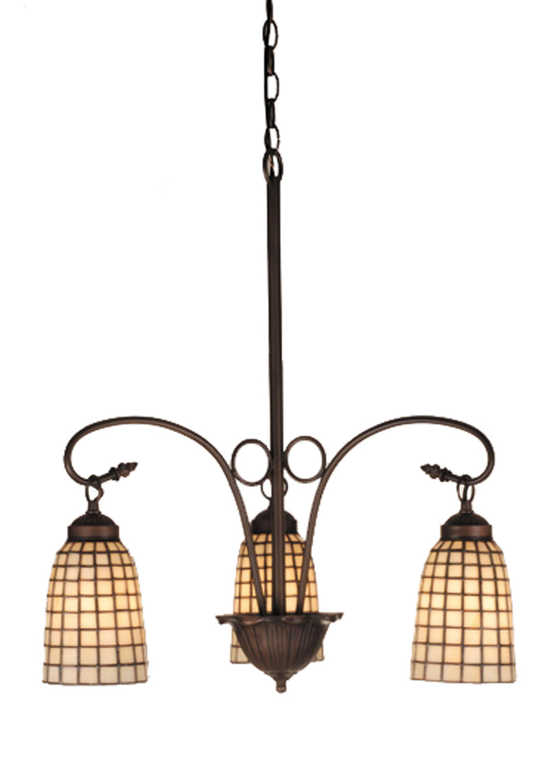 Meyda Tiffany 74059 Three Light Chandelier, Antique