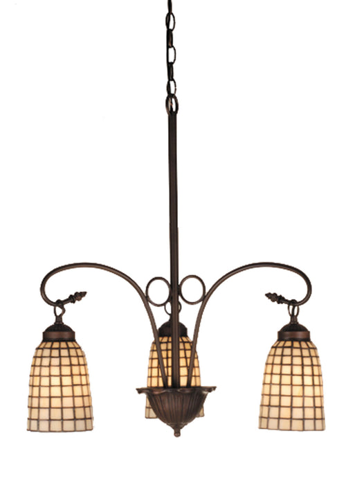 Meyda Tiffany 74059 Three Light Chandelier, Antique