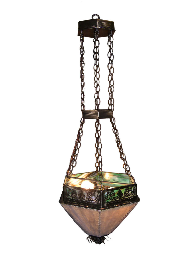 Meyda Tiffany 77656 Two Light Inverted Pendant, Antique Copper