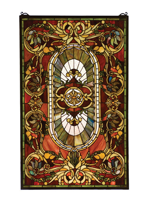 Meyda Tiffany 78103 Window, Burgundy Green/Blue Ha