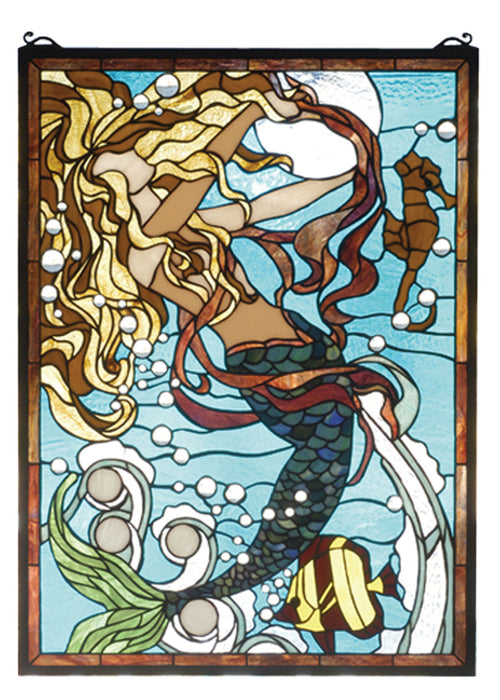 Meyda Tiffany 78086 Window, Blue Blue/Green Lt Peach Hablue