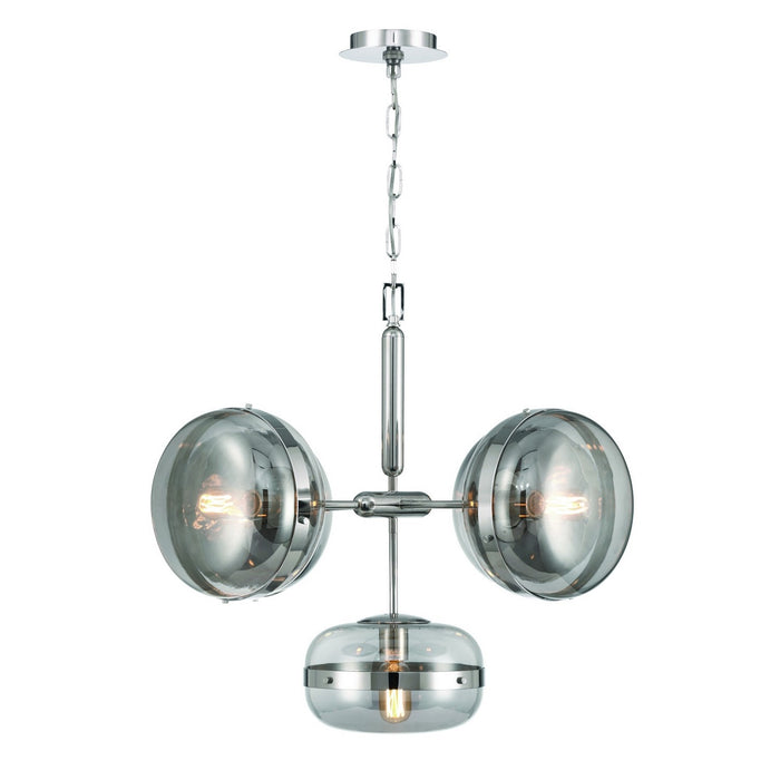 Eurofase 38129-025 Five Light Chandelier, Polished Nickel