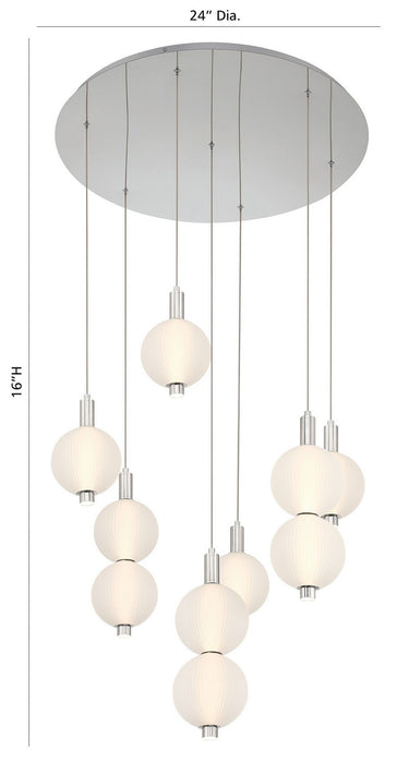 Eurofase 47191-020 LED Pendant, Polished Nickel