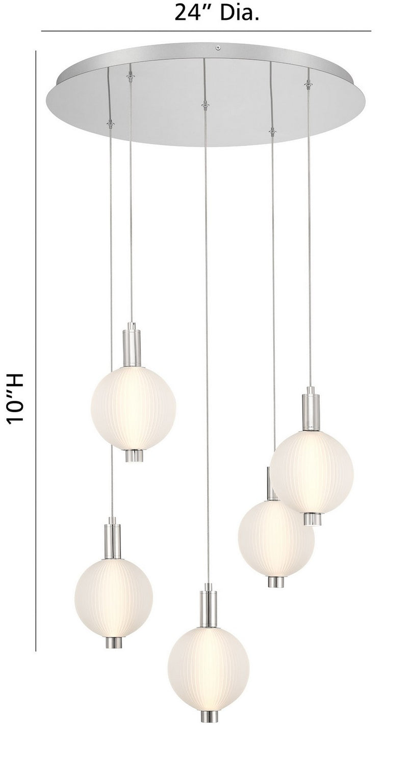 Eurofase 47208-025 LED Pendant, Polished Nickel