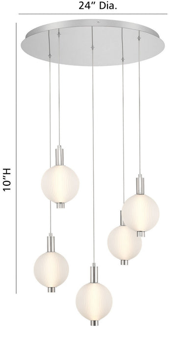 Eurofase 47208-025 LED Pendant, Polished Nickel