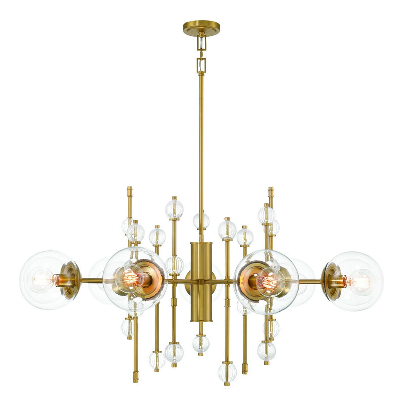 Eurofase 47222-014 Nine Light Chandelier, Gold