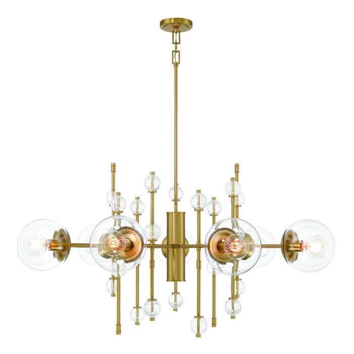 Eurofase 47222-014 Nine Light Chandelier, Gold