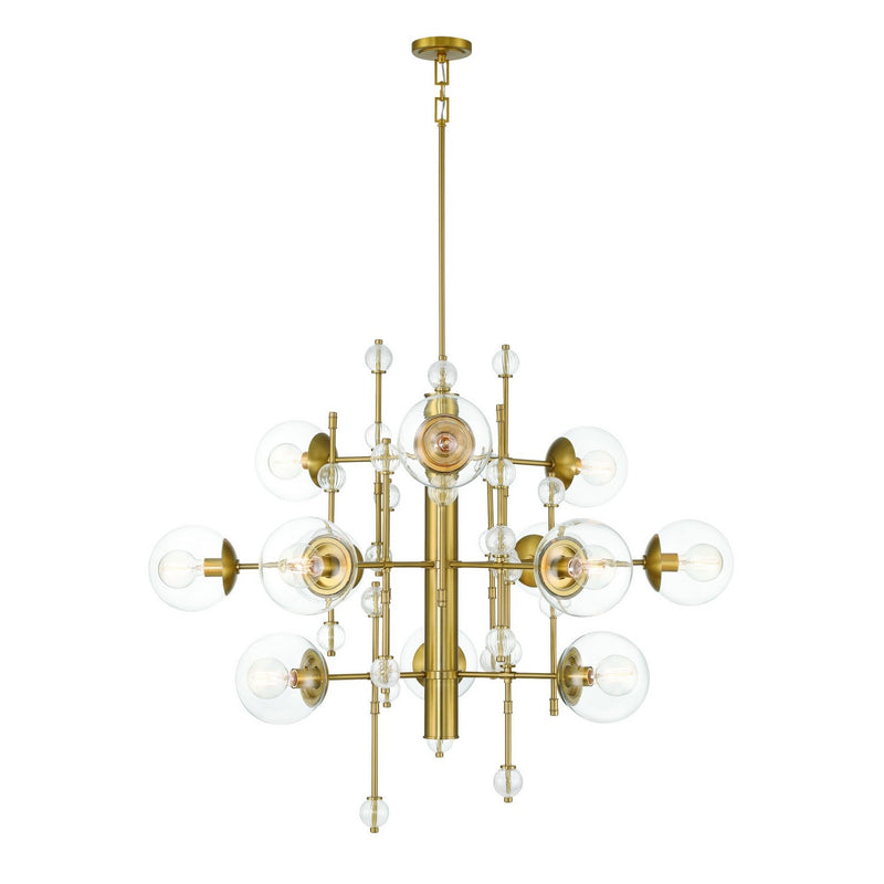 Eurofase 47223-011 12 Light Chandelier, Gold