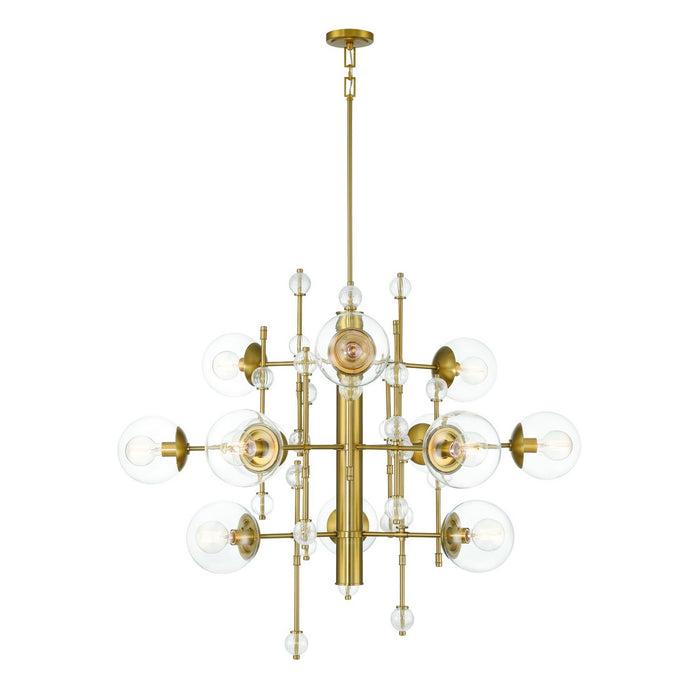 Eurofase 47223-011 12 Light Chandelier, Gold
