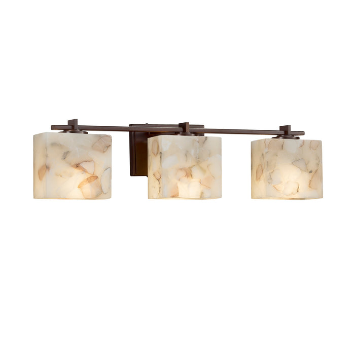 Justice Designs ALR-8443-55-DBRZ Three Light Bath Bar, Dark Bronze