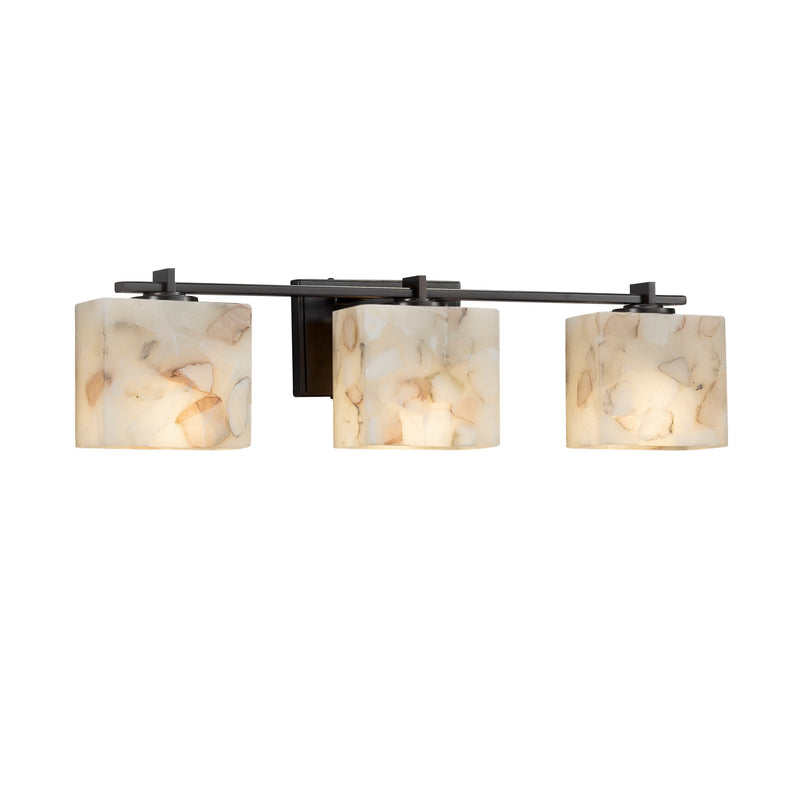 Justice Designs ALR-8443-55-MBLK Three Light Bath Bar, Matte Black