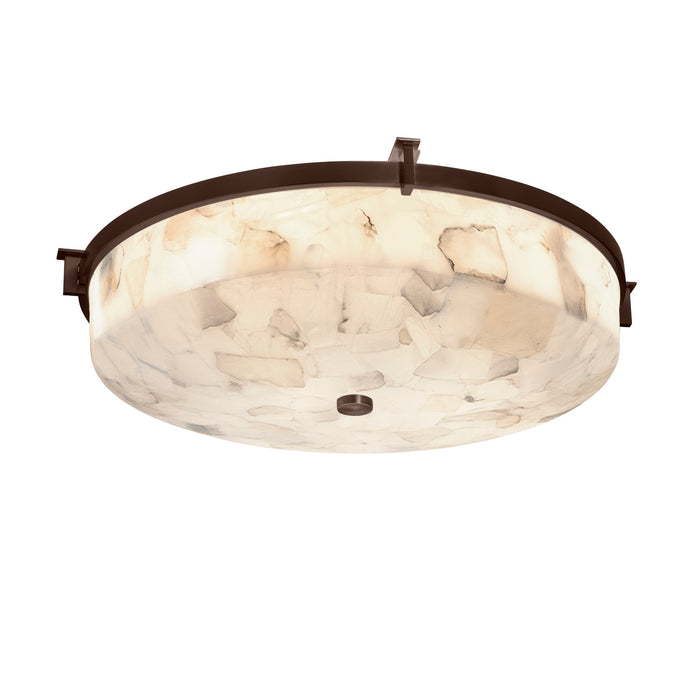 Justice Designs ALR-8987-DBRZ Three Light Flush-Mount, Dark Bronze