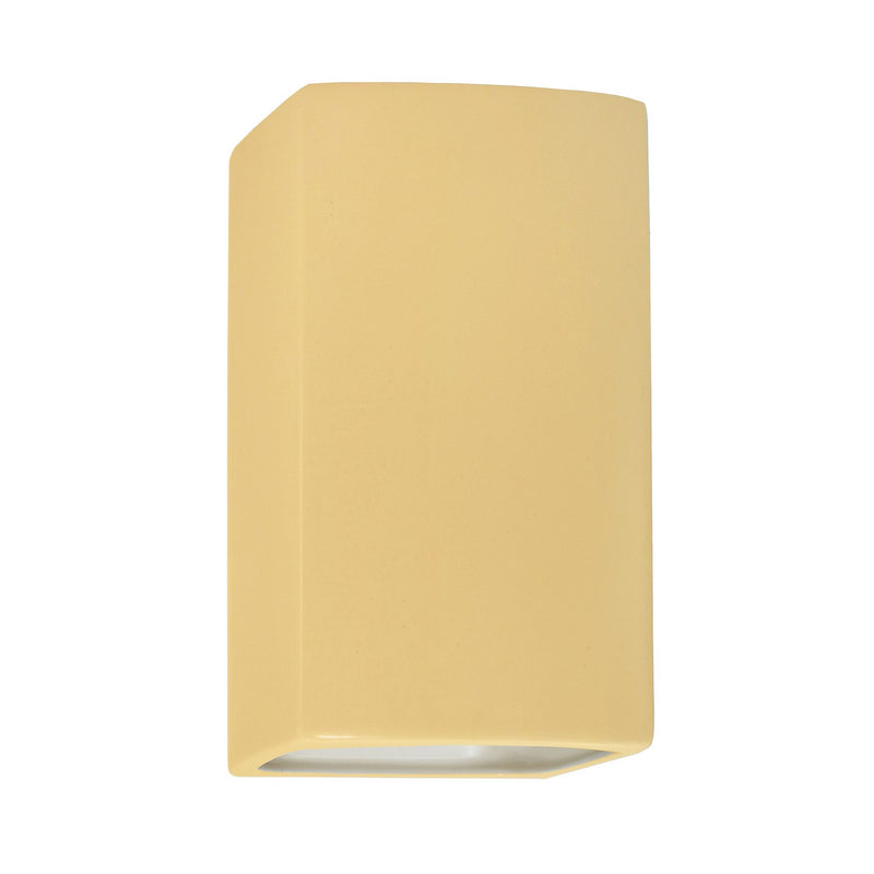 Justice Designs CER-0910W-MYLW One Light Outdoor Wall Sconce, Muted Yellow