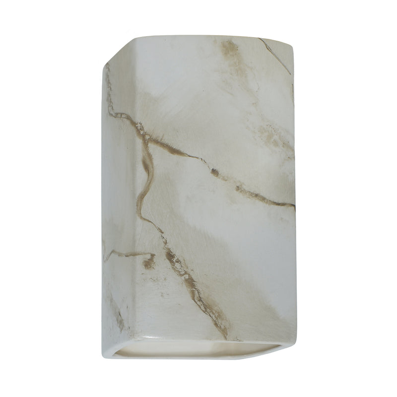 Justice Designs CER-0915-STOC Lantern, Carrara Marble