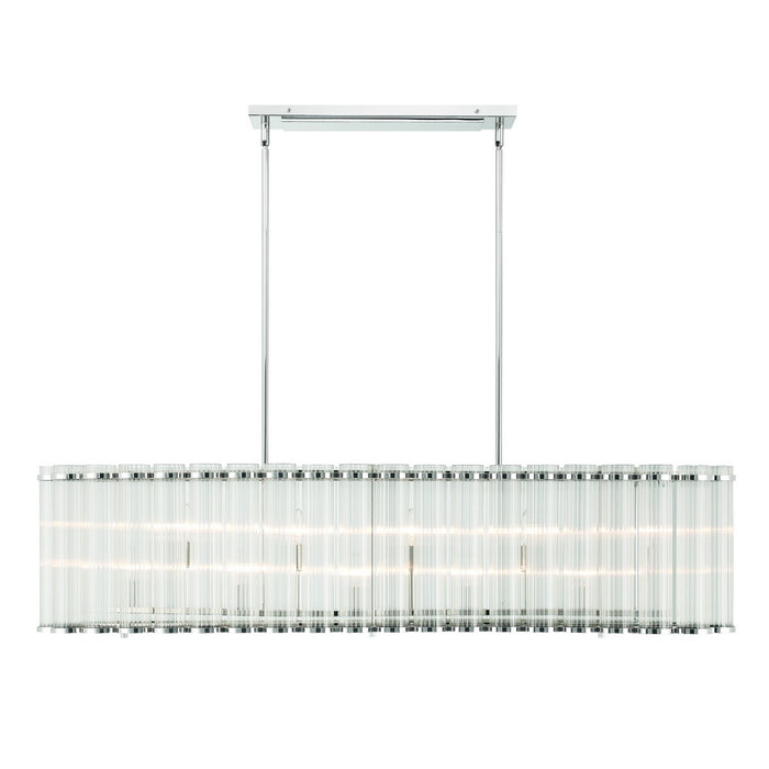 Eurofase 47240-025 Ten Light Chandelier, Polished Nickel