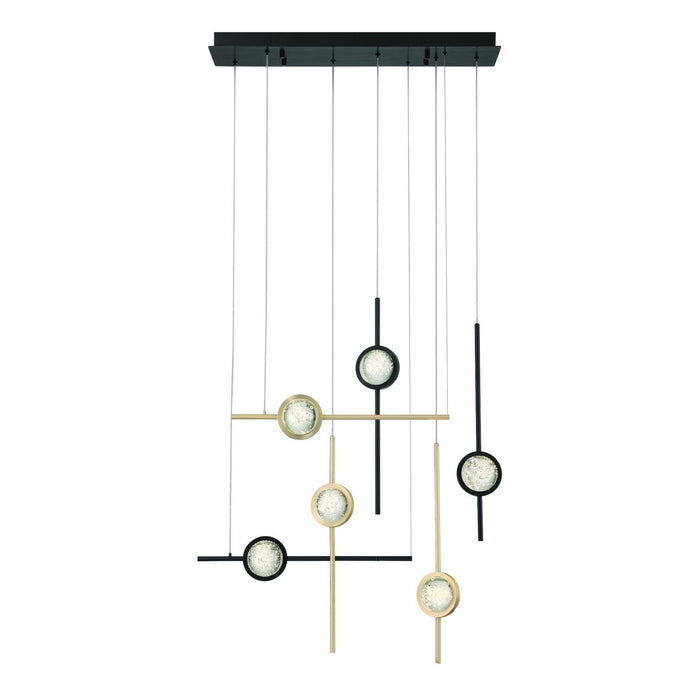 Eurofase 47255-036 LED Chandelier, Gold-Black