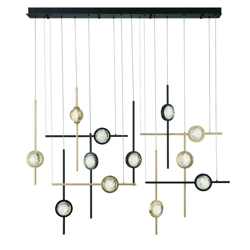 Eurofase 47256-033 LED Chandelier, Gold-Black