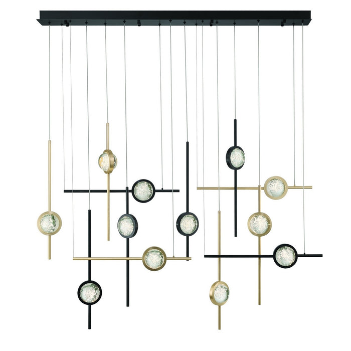 Eurofase 47256-033 LED Chandelier, Gold-Black