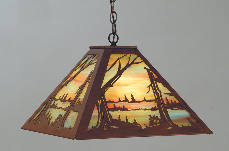 Meyda Tiffany 81412 Three Light Pendant, Rust