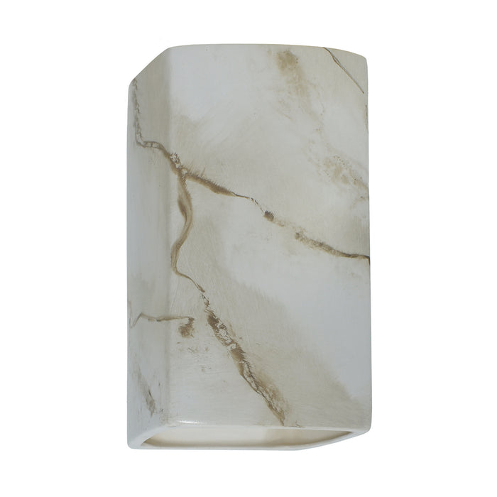 Justice Designs CER-0915W-STOC Lantern, Carrara Marble