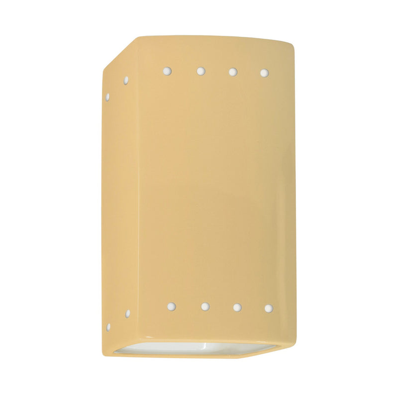 Justice Designs CER-0925-MYLW One Light Wall Sconce, Muted Yellow