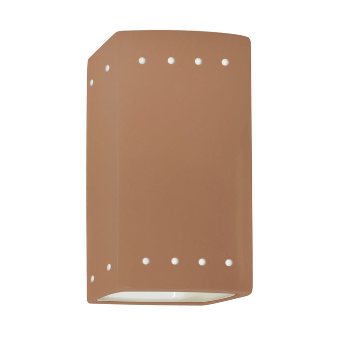 Justice Designs CER-0925W-ADOB One Light Outdoor Wall Sconce, Adobe