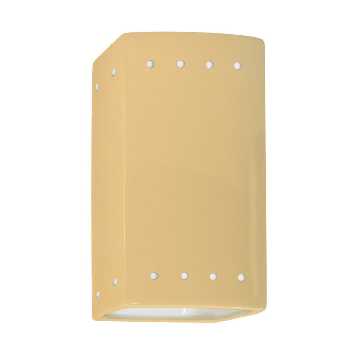 Justice Designs CER-0925W-MYLW One Light Outdoor Wall Sconce, Muted Yellow