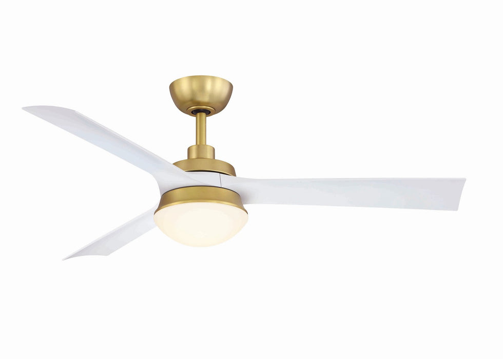 Fanimation FP6807BSMW 52" Ceiling Fan, Brushed Satin Brass