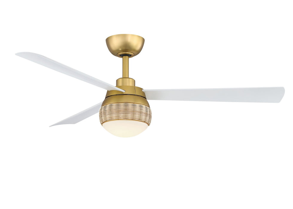 Fanimation FP6837BSMW 52" Ceiling Fan, Brushed Satin Brass