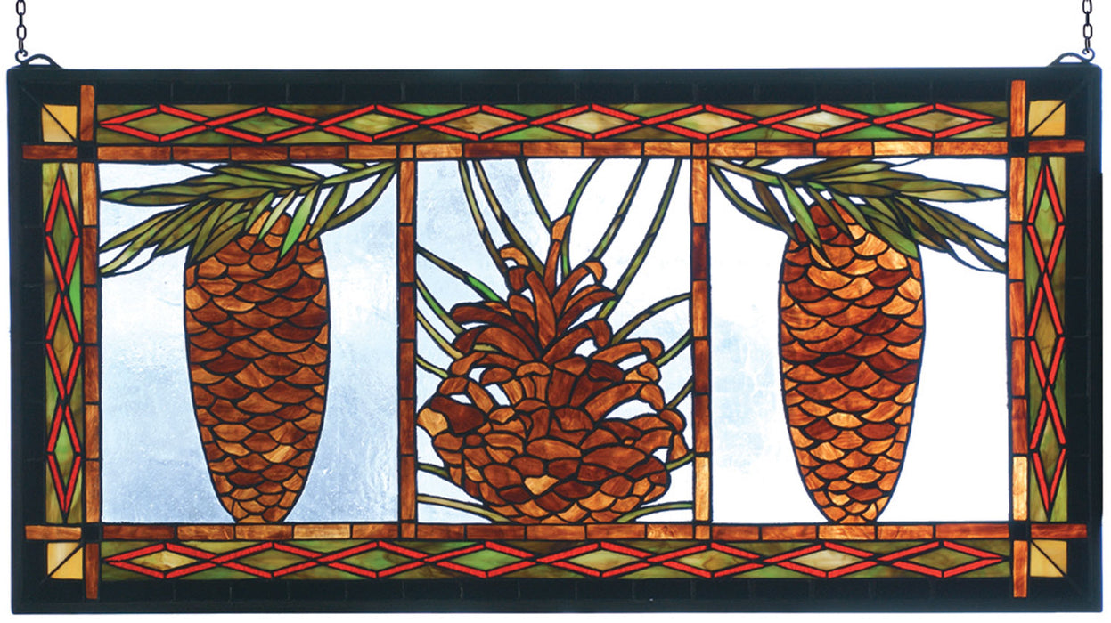 Meyda Tiffany 81470 Window, Blue Amber Red Bl