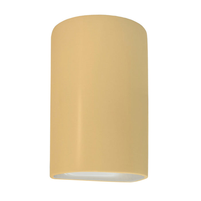 Justice Designs CER-0945W-MYLW One Light Outdoor Wall Sconce, Muted Yellow