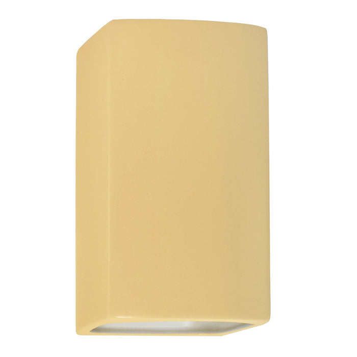 Justice Designs CER-0950W-MYLW One Light Outdoor Wall Sconce, Muted Yellow