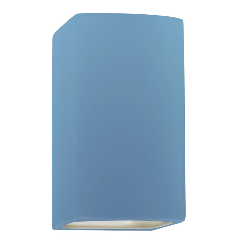 Justice Designs CER-0955-SKBL Two Light Wall Sconce, Sky Blue