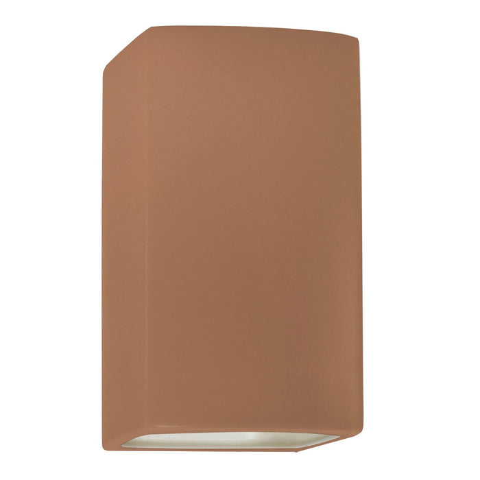 Justice Designs CER-0955W-ADOB One Light Outdoor Wall Sconce, Adobe