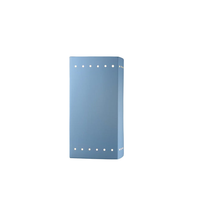 Justice Designs CER-0960W-SKBL One Light Outdoor Wall Sconce, Sky Blue