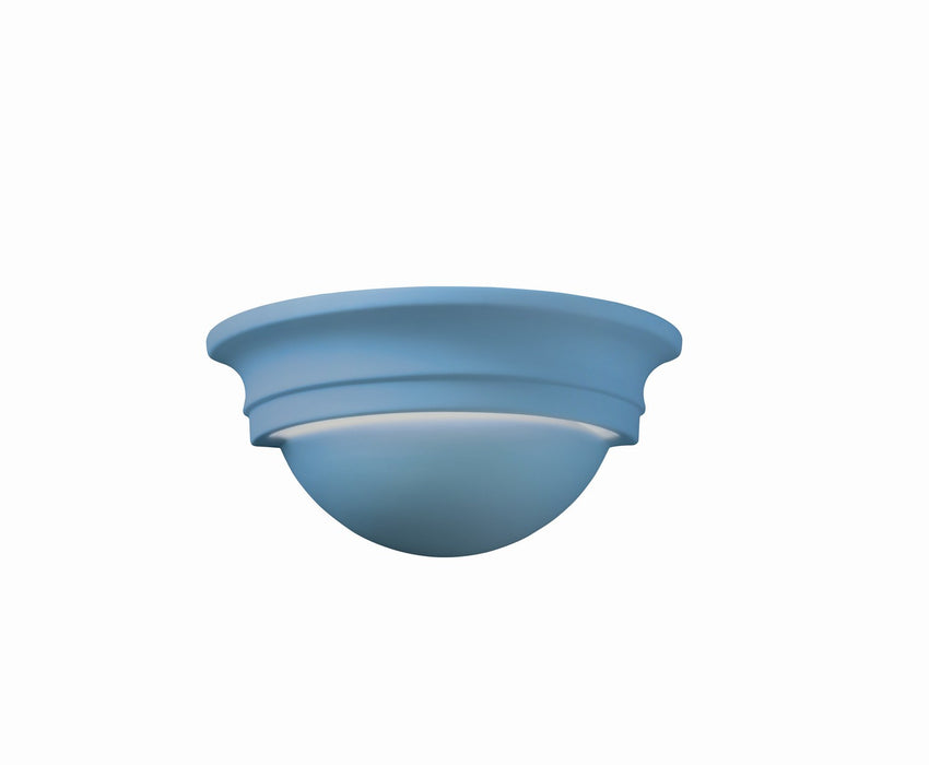 Justice Designs CER-1015-SKBL One Light Wall Sconce, Sky Blue