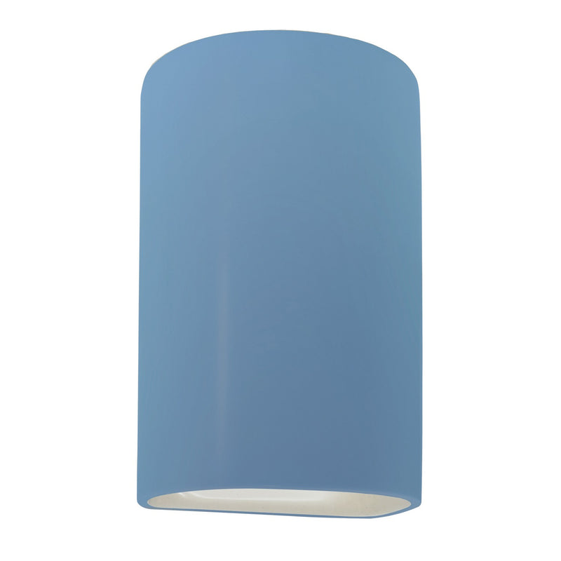 Justice Designs CER-1260-SKBL One Light Wall Sconce, Sky Blue