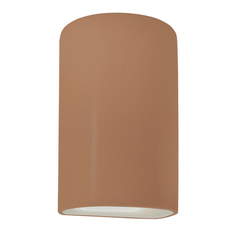 Justice Designs CER-1260W-ADOB One Light Outdoor Wall Sconce, Adobe