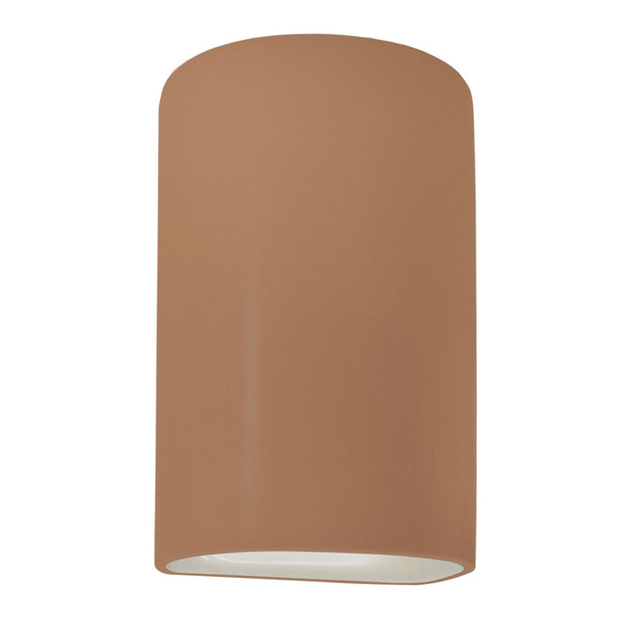 Justice Designs CER-1265W-ADOB One Light Outdoor Wall Sconce, Adobe