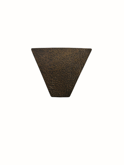 Justice Designs CER-1860-HMBR Wall Sconce, Hammered Brass