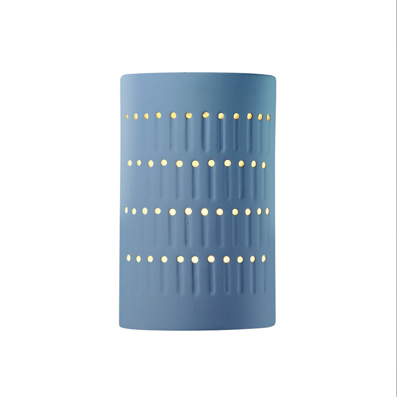 Justice Designs CER-2285-SKBL One Light Wall Sconce, Sky Blue