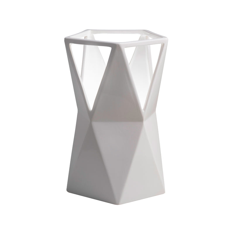Justice Designs CER-2430-WHT One Light Portable, Gloss White