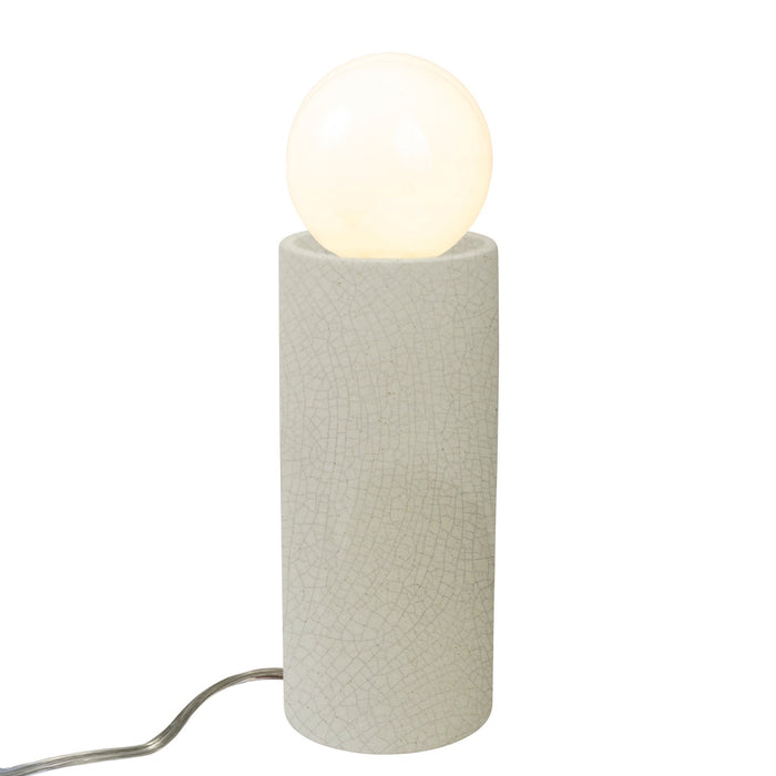 Justice Designs CER-2465-CRK One Light Portable, White Crackle