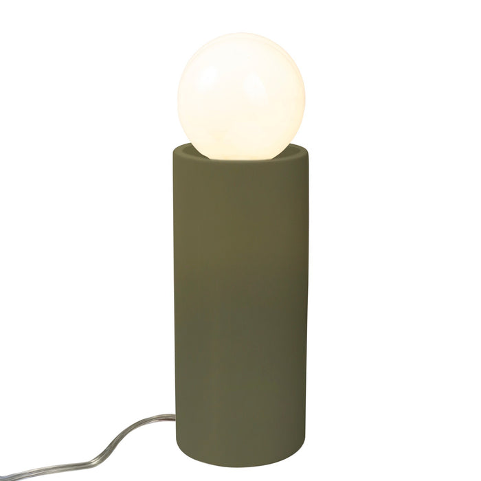 Justice Designs CER-2465-MGRN One Light Portable, Matte Green
