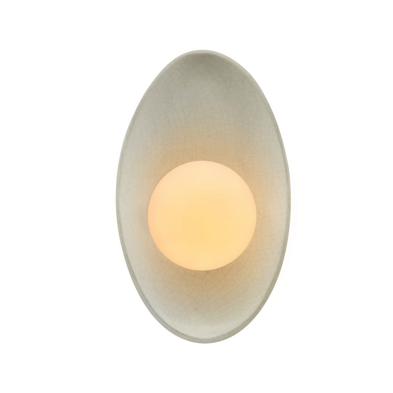 Justice Designs CER-3045-CRK LED Wall Sconce, White Crackle