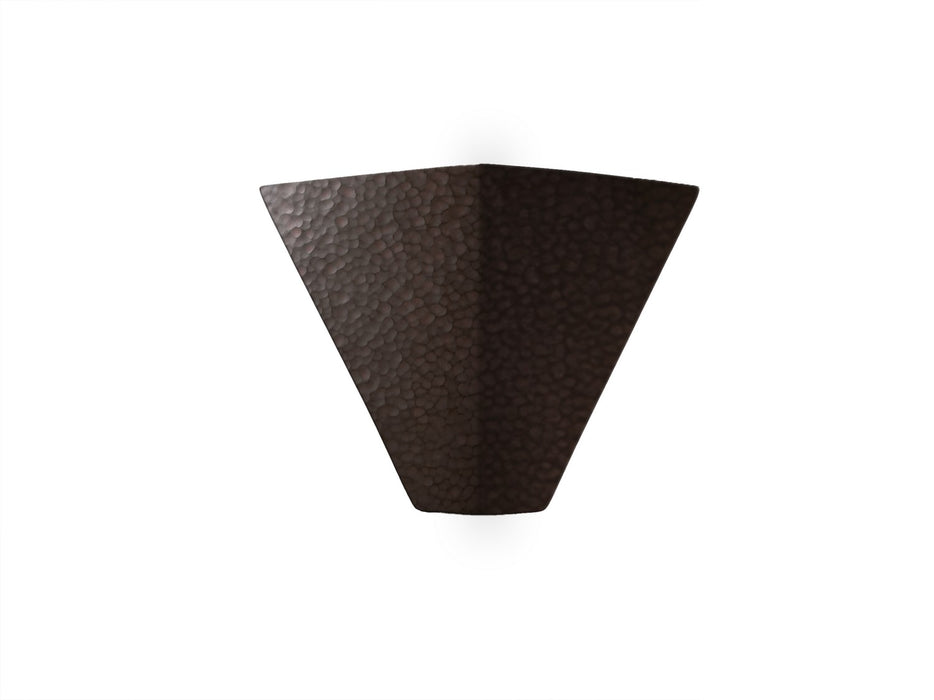 Justice Designs CER-5130-HMIR Wall Sconce, Hammered Iron